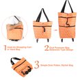 thumbnail image 4 of Bolso de Compras de Punto Naranja Muy Portátil Material de Tela Oxford Bolso de Compras con Ruedas Plegable de Doble Propósito(Punto Naranja) Suministro Para el Hogar Octpeak NO, 4 of 5