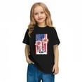 thumbnail image 4 of Kids Girls Casual Patriotic Tshirts Boys Cotton Tee Shirts Girls 4th of July American Flag Graphic Tees Boys Clothes Black， 4 Years, 4 of 7
