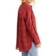 thumbnail image 2 of Free People Womens Break My Stride Button Up Shirt, Red, Medium, 2 of 2