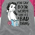 thumbnail image 3 of Disney Princess - Bookworm Isn't A Bad Thing - Toddler & Youth Girls Raglan Graphic T-Shirt, 3 of 5