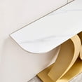 thumbnail image 5 of Youdao Gold Entryway Table, Modern 47-Inch Console Table Accent Table with Geometric Metal Legs, Marbling Narrow Sofa Table Foyer Table for Entrance, Narrow Sofa Accent Table for Living Room, 5 of 9