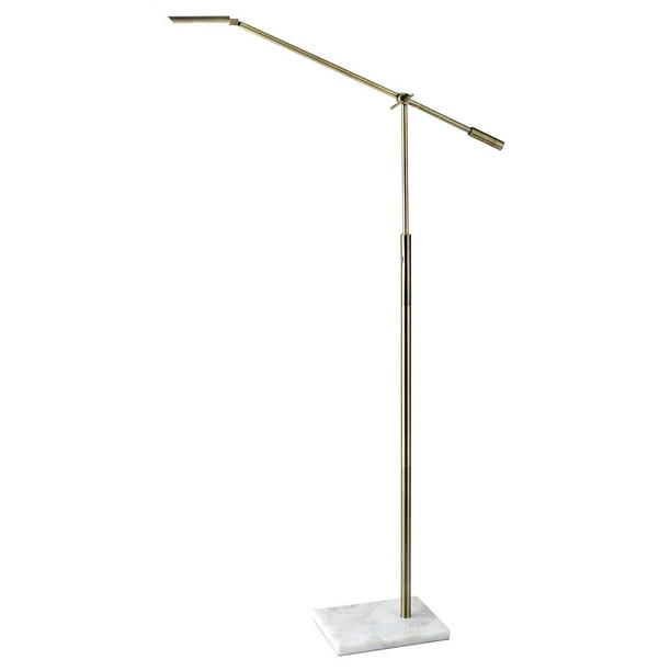 Adesso Vera Led Floor Lamp Antique Brass Com Adesso Vera Led Floor Lamp Antique, Brass Led Floor Lamp