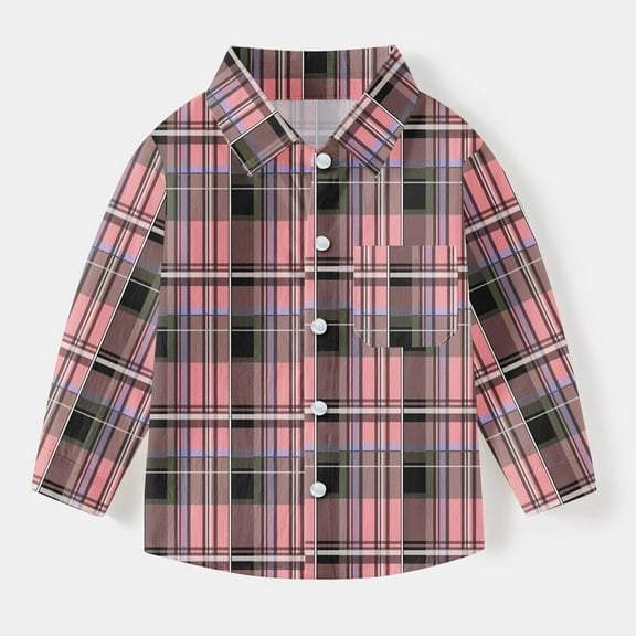 Wancir Boys' Dress Shirts Long Sleeve Button Down Solid Formal Uniform Casual Western Shirt