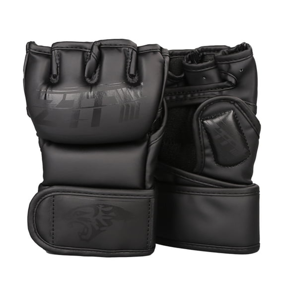 SKIUHS Pro Half Finger Boxing Training Gloves - Durable PU Leather | Ideal for Heavy Bag Workouts & Boxing Drills