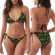 thumbnail image 3 of Balery Green Branch Olive Pijama Estampado Bikini de Dos Piezas para Mujer - Conjunto de Bikini Ajustable Sexy y Cómodo para Playa, 3 of 6