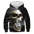 thumbnail image 1 of Sudadera con capucha de calavera de terror para niños, suéter de algodón con capucha de calabaza, ropa de moda para niños, 2022, 1 of 4