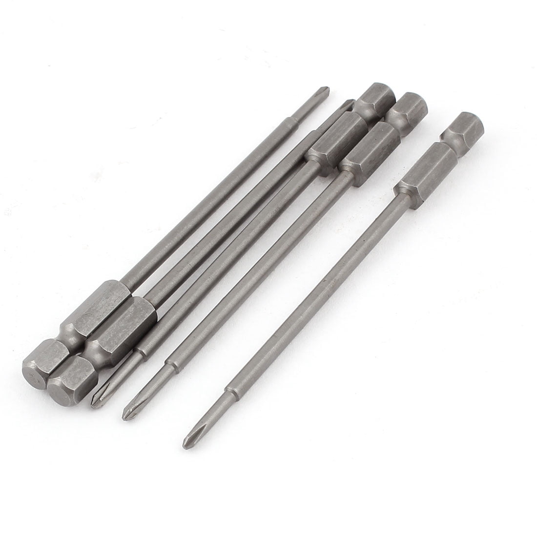 5 Stück Phillips PH2 Schraubendreher-Bits – 1/4" Schaft, 150 Mm Lang, Magnetisch, S2-Stahl | Für Akku- & Handschrauber