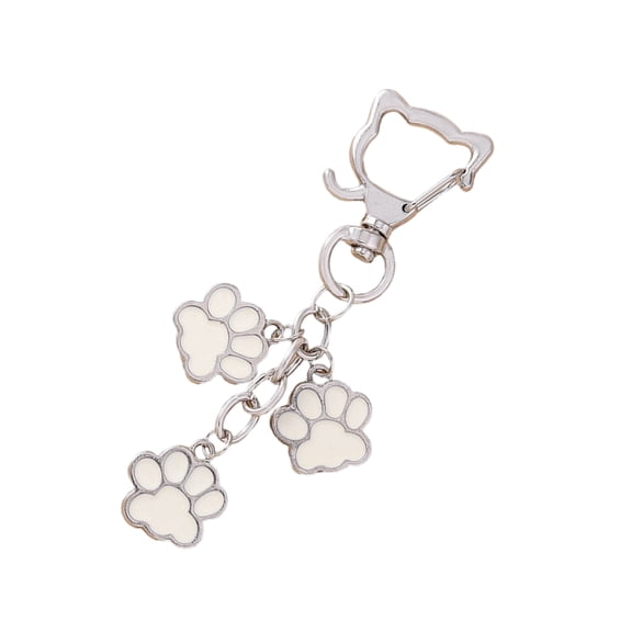 Huhudde Delightful Cats Paw Print Bag Accessory for Fashionable Women Soft Alloy Keychain Bags Pendant Offering Durability