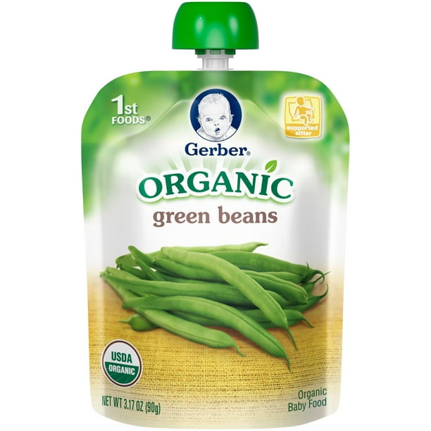 Gerber 1st Foods Organic Green Bean, 3.17 Ounce (Case of 12) Walmart