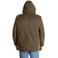 thumbnail image 3 of Pejock Men's Winter Hooded Jacket with Zipper Pockets, Long Sleeve Fleece Pullover for Warm Casual Wear, Perfect Daily and Outdoor Activities, 3 of 6