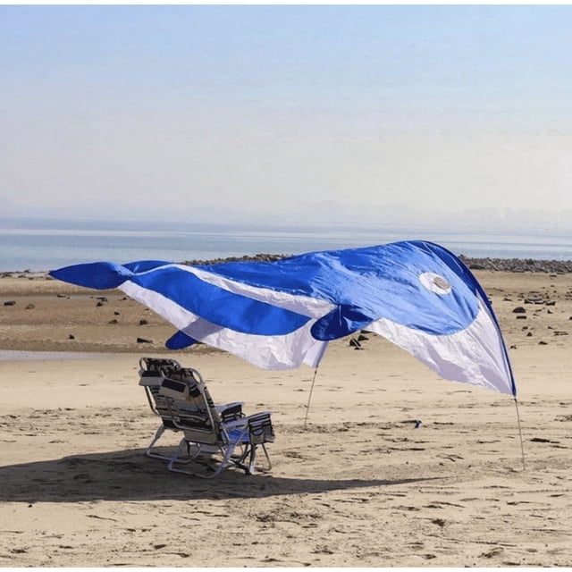 Portable Blue Beach Shade Tent Fits 2-3 People- Lightweight 2.43 lbs, Wind-Resistant Sun Shelter for Outdoor