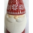 thumbnail image 2 of Christmas Argyle Hat Santa Gnome Ceramic Jar, 2 of 5