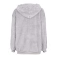 thumbnail image 4 of Pull à Capuche Manches Longues Hiver Femmes Pull Chaud avec 1/4 Zip, 4 of 7