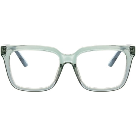 Flower Womens Blue Light Blocking Square Computer Glasses, Crystal Mint Gradient, FLBR5008 Alyssum, 1 Pair