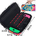 thumbnail image 3 of Herdesigns Tie Dye Carry Case Compatible with Nintendo Switch 2017 & Oled 2021, with 20 Game Card Slots, Colorful Swirls Portable Travel Carrying Case Pouch for Accessories & Games, 3 of 8