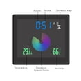 thumbnail image 2 of yingyy 1/2/3/5 5 Inch Digital Weather Station Indoor Outdoor Touch Window Electronic Hydrometer Waterproof Double Clock White 1 Pc, 2 of 6