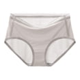 thumbnail image 2 of Women Underwear Seamless Ice Silk Breathable Large Size Pure Crotch Triangle Panties, XXL, Light Purple, 2 of 3