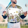thumbnail image 4 of Fotbe Herbs and Wildflowers Baseball Jersey Shirt for Men and Women, Casual Short Sleeves Button Down T-Shirt-Medium, 4 of 9