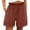 Orange 3, variant on Womens Summer Shorts with Pockets Lightweight High Waisted Adjustable Tie Knot Loose Casual Shorts on Clearance