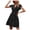 Black, variant on Vedolay Summer Dresses for Women's Summer Ruffle Sleeve Sweetheart Neckline Printing Dress Mini Dress,Black L