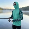 thumbnail image 5 of LWavelet Men's UPF 50+ UV Protection Fishing Shirt with Face Cover Long Sleeve Quick Dry Breathable Sun Hoodie for Beach, 5 of 7