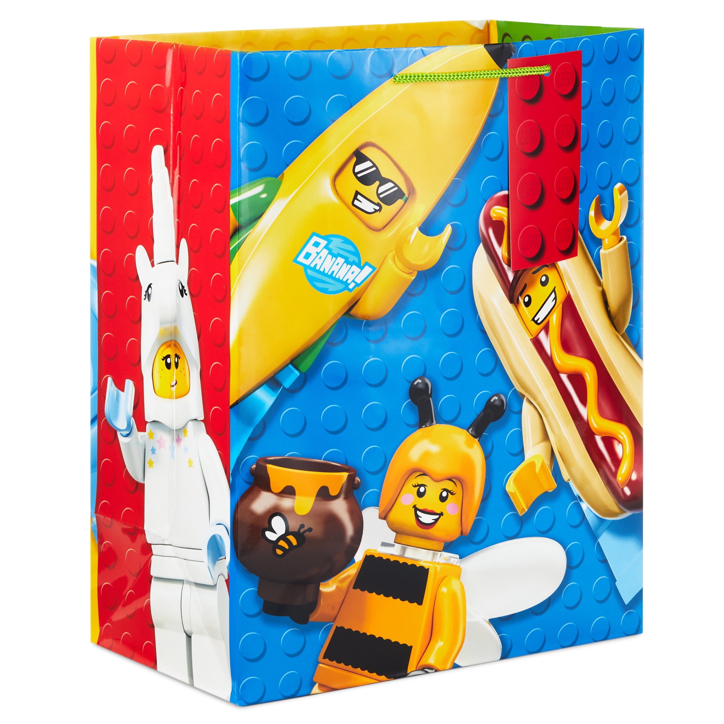 (3 pack) Hallmark Large Gift Bag (LEGO Minifigures on Blue)
