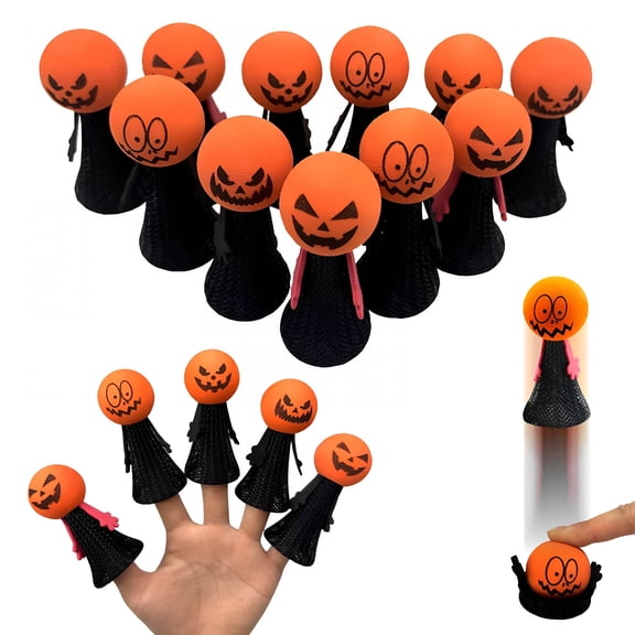 BESTSKY Halloween Party Favors for Kids,24 PCS Jumping Popper Spring Launchers Toy,Bouncy Halloween Novelty Toys for Treat or Trick Goodie Bag Fillers,Classroom Prizes