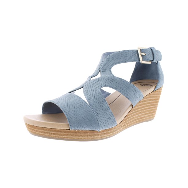 Dr. Scholl's Womens Bailey Faux Suede Ankle Wedges