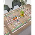 thumbnail image 3 of Easter Placemats Set of 6, Gnome Bunny Easter Eggs Truck Placemat for Dining Table Decorations, Wood Grain Place Mats, Spring Table Mats for Kitchen Dinner Seasonal Holiday Party Decor, 3 of 6