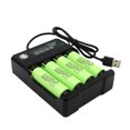 thumbnail image 1 of 18650 Charger 4 Slots Li-ion Lithium Battery Player Amplifier slots battery USB Charging Stand, 1 of 8