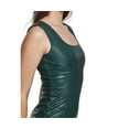 thumbnail image 2 of Guess Womens Side-Ruched Faux-Leather Sheath Dress, Green/2, 2 of 4