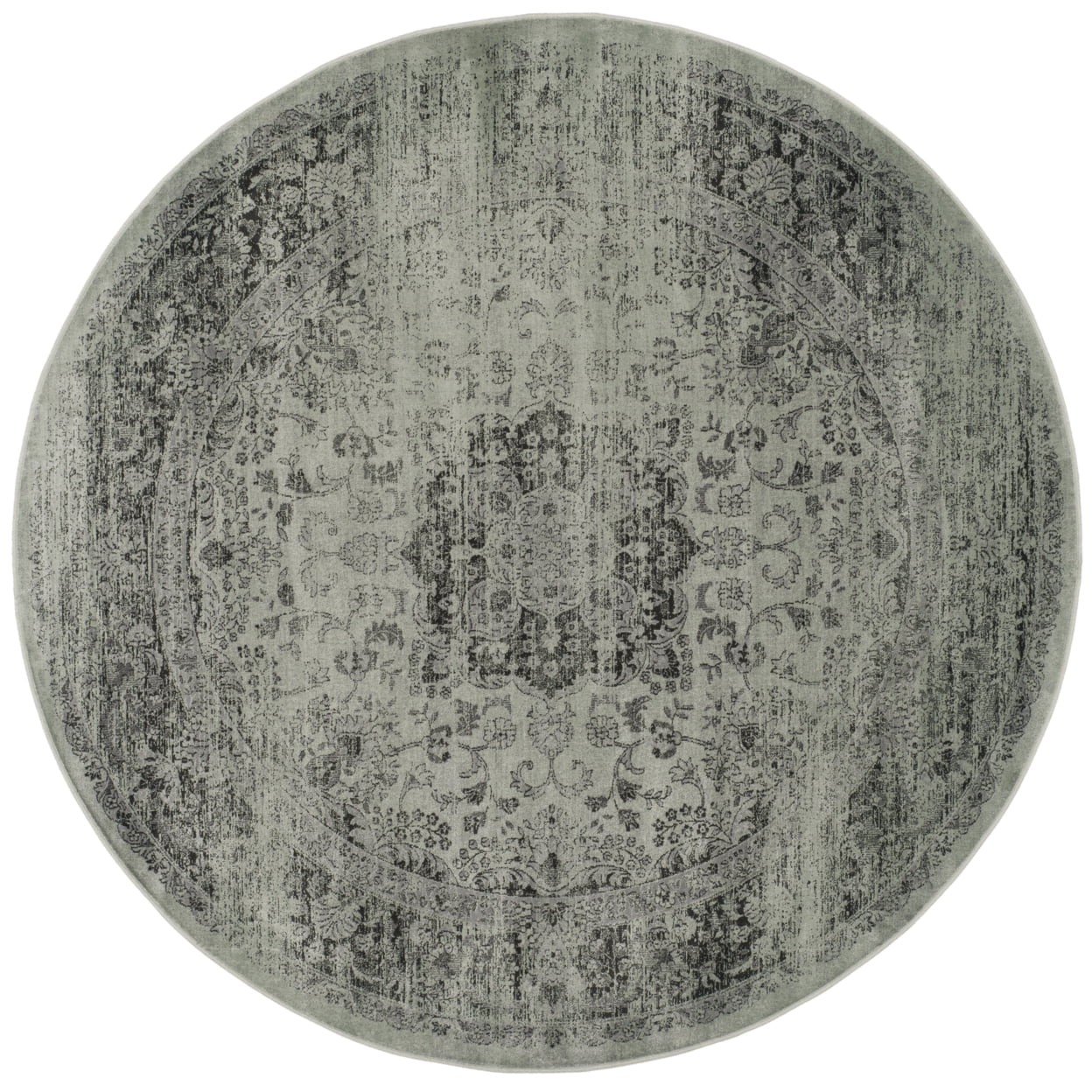 SAFAVIEH Vintage Hartley Traditional Area Rug, Spruce/Ivory, 6' x 6' Square