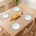 thumbnail image 3 of REGALWOVEN Rustic Placemats Set of 4 Rectangular Cotton Blend Placemats for Dining Table Decor Washable Kitchen Table Mat Wipe Clean Khaki 15.7x11.8inch, 3 of 6