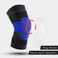 thumbnail image 3 of Generic Support de Genou pour Cyclisme et Course - Manchon de Compression Tricoté Respirant avec Rembourrage en Gel de Silicone, Sangle Réglable, Unité Unique en Noir et Bleu, Taille g, 3 of 6