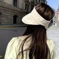 thumbnail image 2 of CoCopeaunts Empty Top Hat Womens Cotton Summer Travel Sun Caps Foldable Beach Hats Wide Brim Sunscreen Hat Outdoor Ladies Visor Hat Panama, 2 of 6