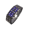 thumbnail image 2 of Ziurtnc Men Digital Watch Large Screen Electroplated High Accuracy Decorative Cool Style Individual Stainless Comfortable Strap Lighweight Men Wristband, 2 of 8