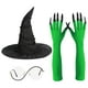 thumbnail image 2 of Conjunto De Disfraz De Bruja De Halloween: Sombrero, Gafas Y Guantes Para Actuaciones Escénicas., 2 of 8