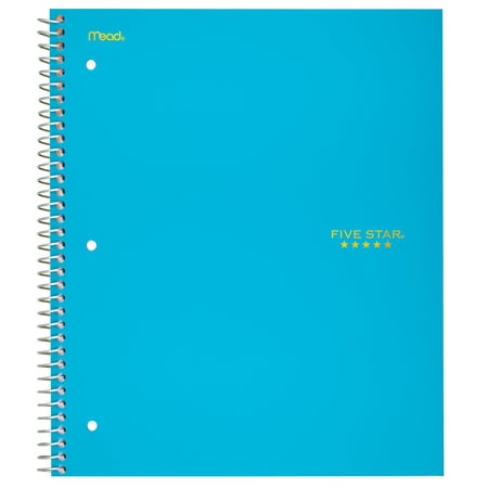 Mead Five Star Wirebound Notebook, College Rule, Letter Size, White, 100 Sheets per Pad (06206) - Colors may vary