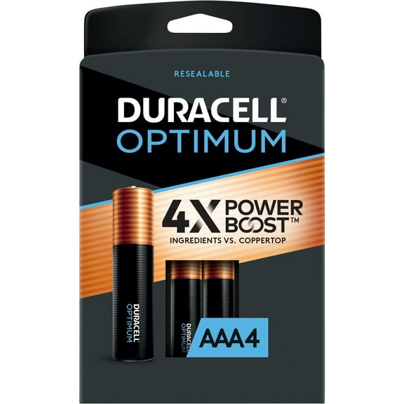 Duracell  Optimum 1.5 Volt  AAA Alkaline Batteries - 4-Pk.