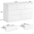 thumbnail image 2 of AOGLLATI White 7 Drawer Dresser with Charging Station, Wood Tall Chest of Drawers for Bedroom, Modern Handleless Drawer Cabinet, Large Capacity Storage Organizer for Living Room, 2 of 9