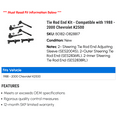 thumbnail image 2 of Tie Rod End Kit - Compatible with 1988 - 2000 Chevy K2500 1989 1990 1991 1992 1993 1994 1995 1996 1997 1998 1999, 2 of 2