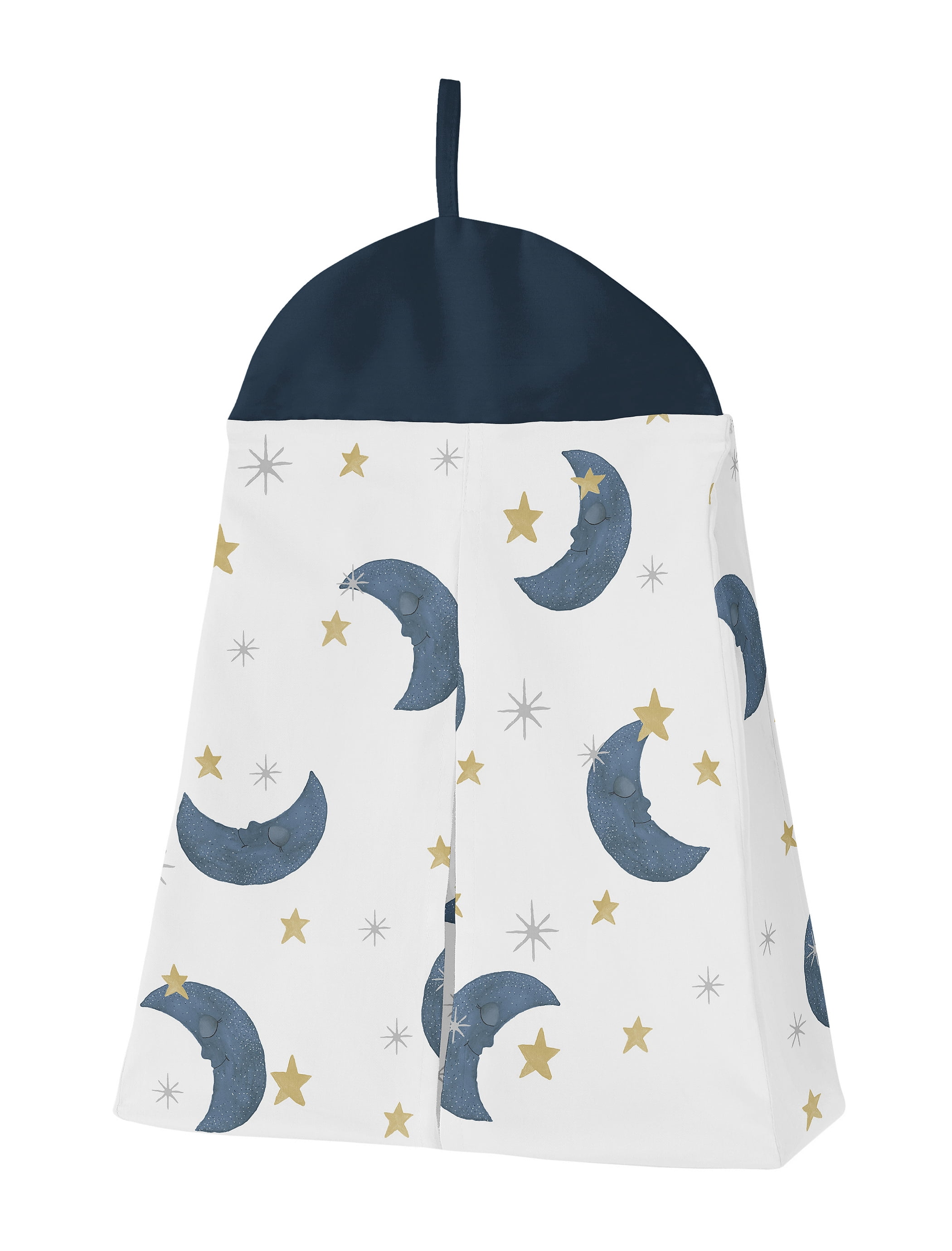 Sweet Jojo Designs Moon Bear Blue and Gold 4 Piece Crib Bedding Set