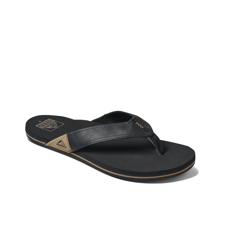 Reef Mens Newport Mens Sandals Size 6 Prints Comfort Slip On Black Flip Flops Amazon.com | Reef Twinpin Mens Beach Flip Flop, Soft Cushion  main image 4
