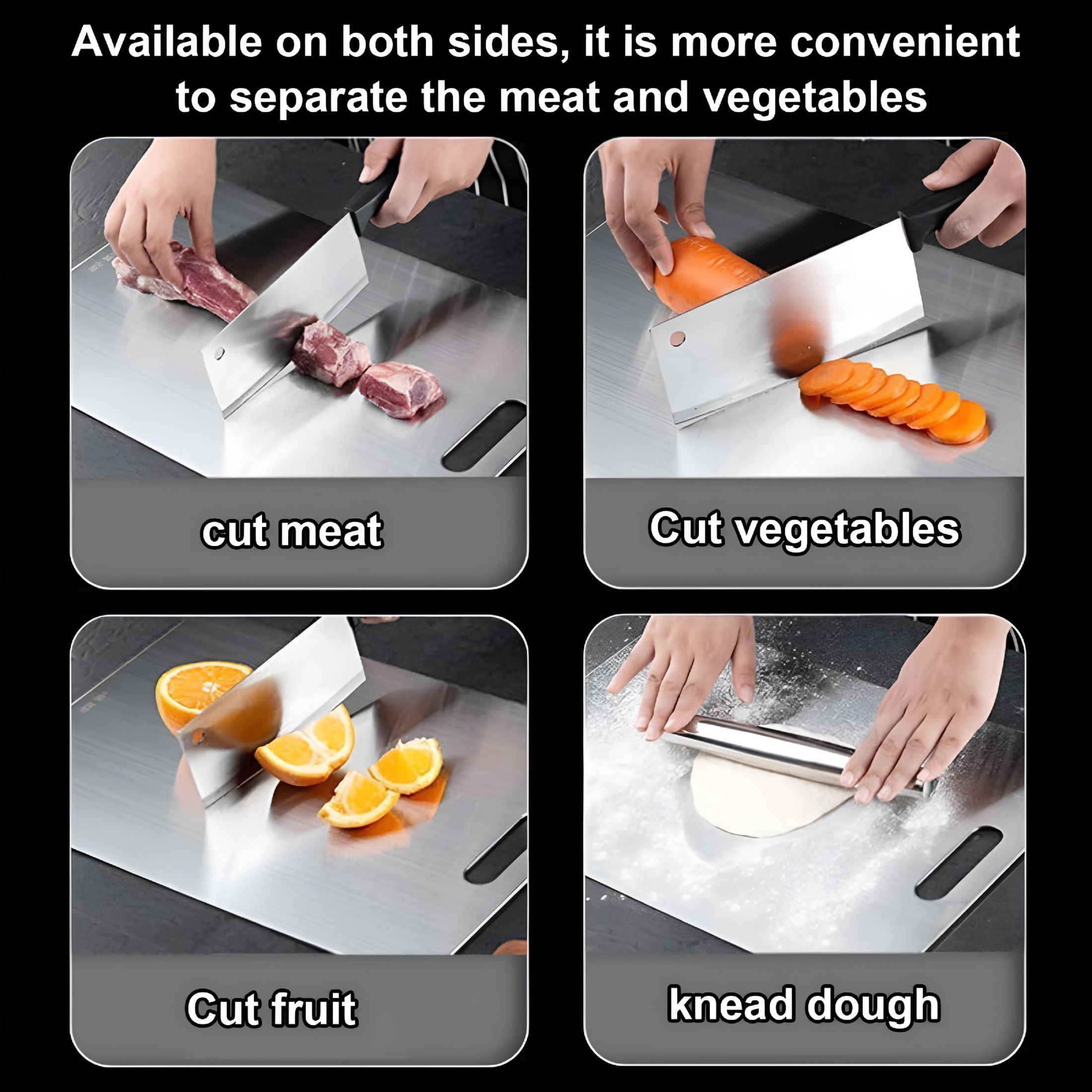 ACDANC Titanium Cutting Board,Upgraded Titanium Cutting Boards for Kitchen,Double-Sided Cutting Board Dishwasher Safe,Easy to Clean and Store (1Pc-L:15.35 * 11.02)