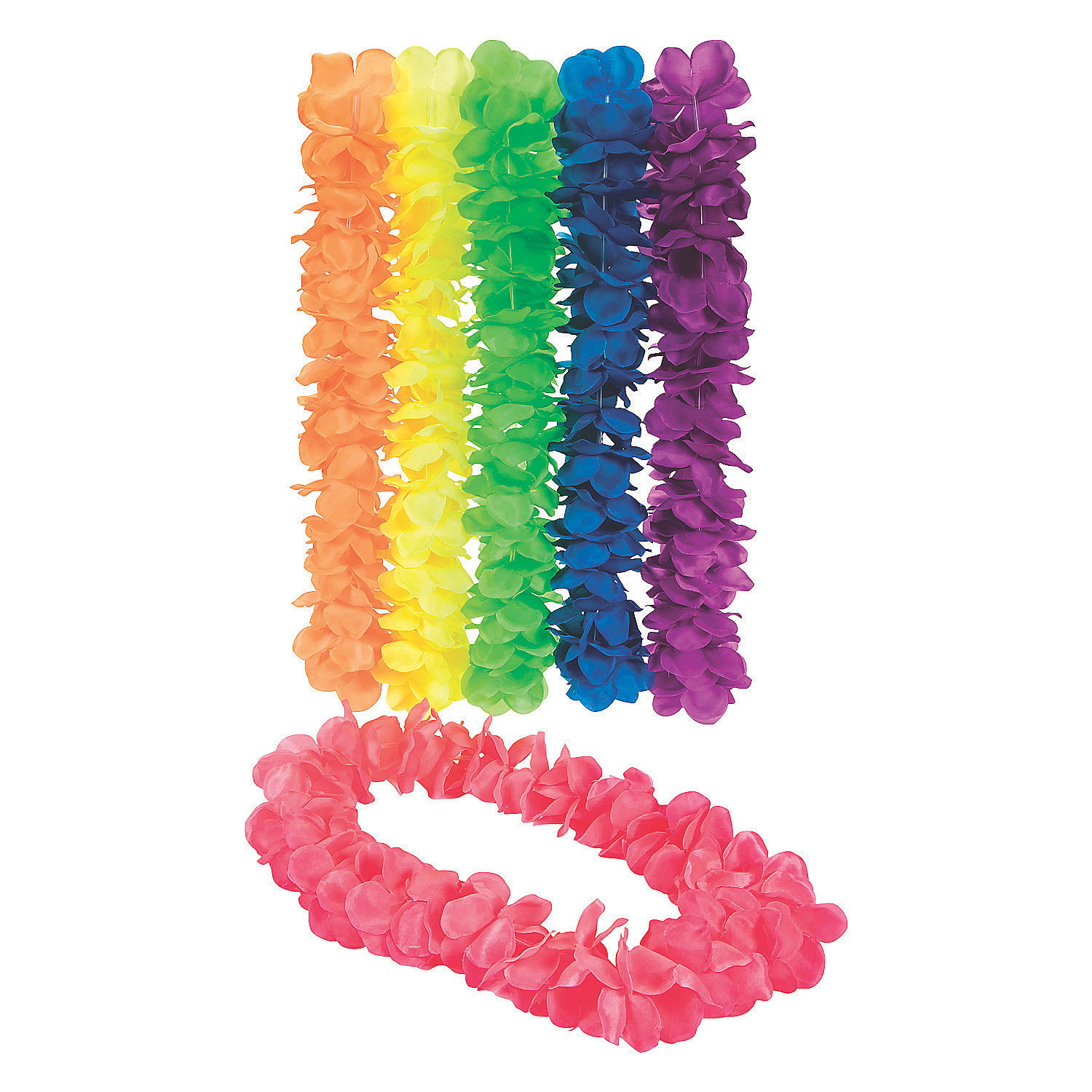 One Dozen Plastic Leis Assorted Colors Rinco B002MGGTZA 