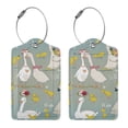 thumbnail image 3 of Disketp 4 Pcs Luggage Tag For Suitcase,Cute Farm Birds Leather Baggage Tag With Stainless Steel Loop Privacy Cover For Women Men Girls, 3 of 5