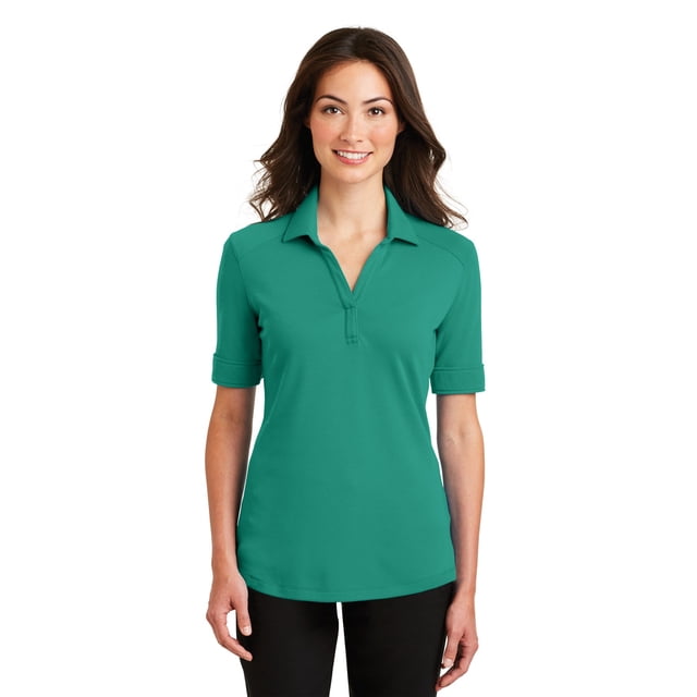 Port Authority ® Ladies Silk Touch ™ Interlock Performance Polo. L5200 4Xl Verdant Green