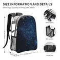 thumbnail image 4 of Kdxio Blue Glitter Retro Clear Backpack, Transparent Bookbag for School for Women Men, Capacity Clear Bag for College, Travel, 4 of 7