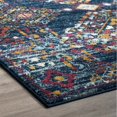 thumbnail image 5 of Entourage Khalida Distressed Vintage Floral Lattice 5x8 Area Rug Blue Orange Yellow Red, 5 of 7