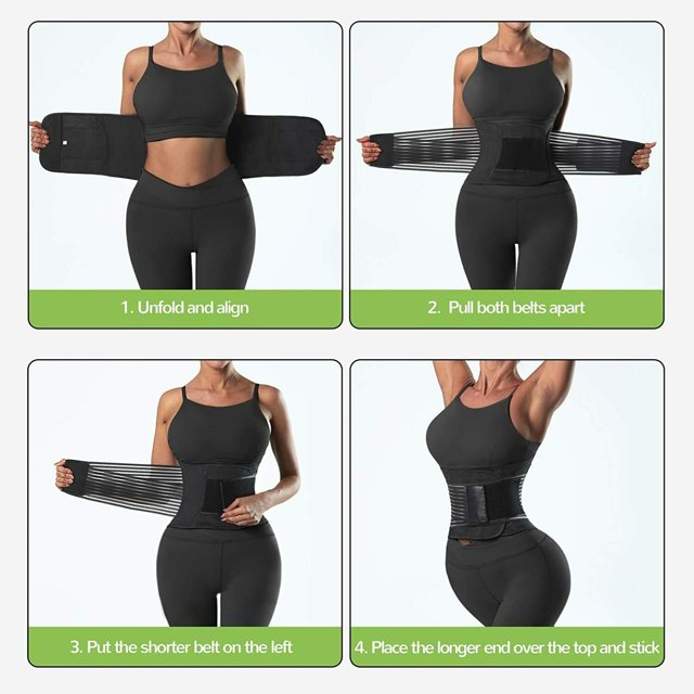 Cinturón de gimnasio suave elástico deportivo faja corsé fajas para hombres mujeres (negro M) Ndcxsfigh Para Estrenar